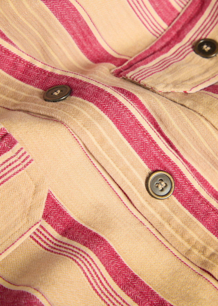 Isabel Marant étoile Gelva Striped Cotton Shirt Beige