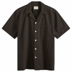 Foret Men's Hush Seersucker Vacation Shirt in Washed Black