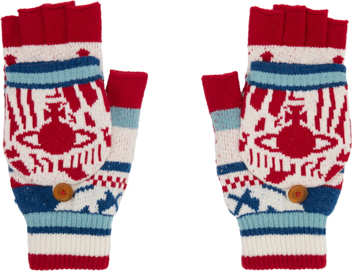 Photo: Vivienne Westwood Red & White Fingerless Gloves