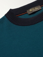 Loro Piana - Colour-Block Virgin Wool Sweater - Blue