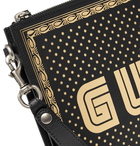 Gucci - Printed Leather Pouch - Men - Black