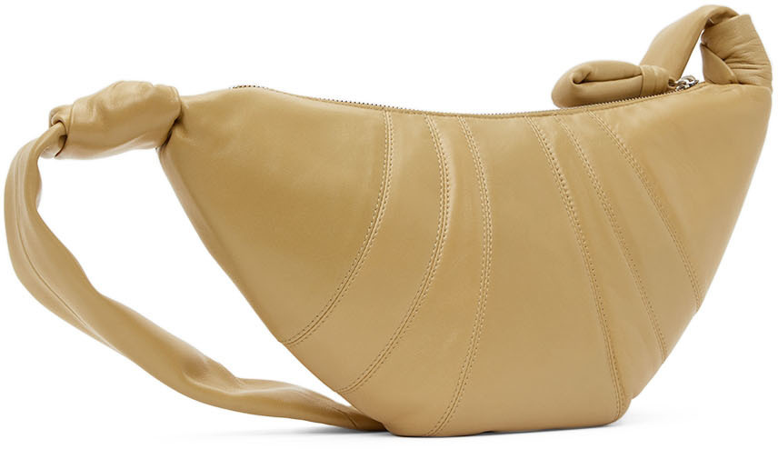 Soft Croissant Large Bag in Seashell Beige Color - LEMAIRE