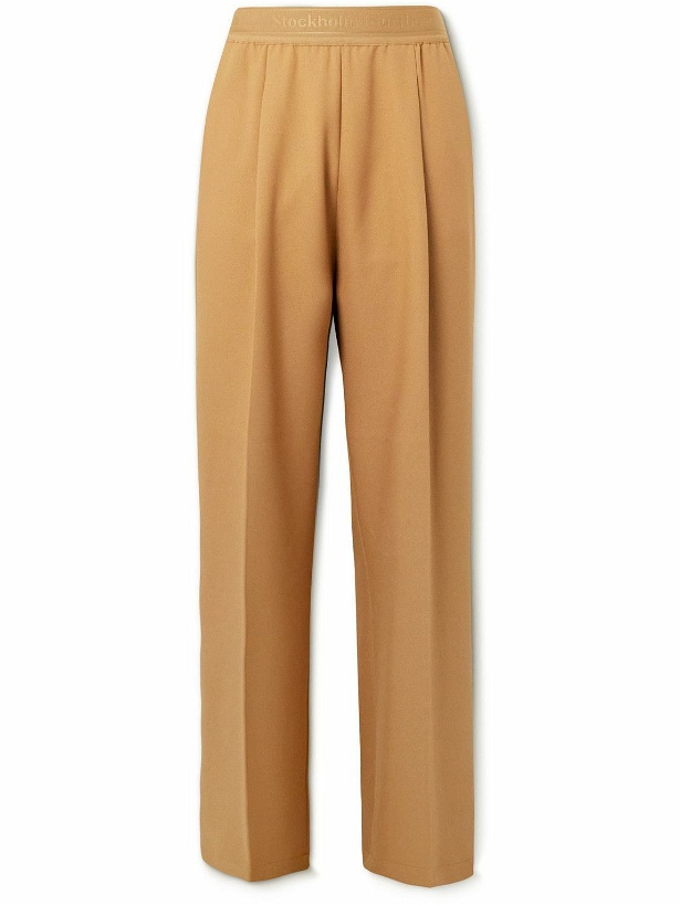 Photo: Stockholm Surfboard Club - Elaine Straight-Leg Pleated Recycled-Twill Trousers - Brown