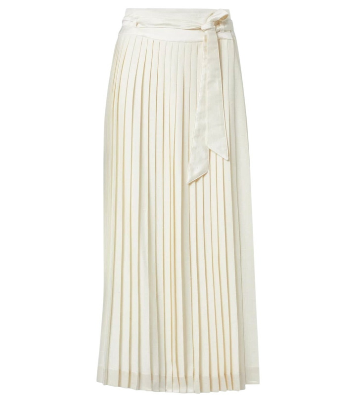 Photo: Loro Piana Janel pleated silk midi skirt