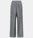 Gucci GG silk twill wide-leg pants