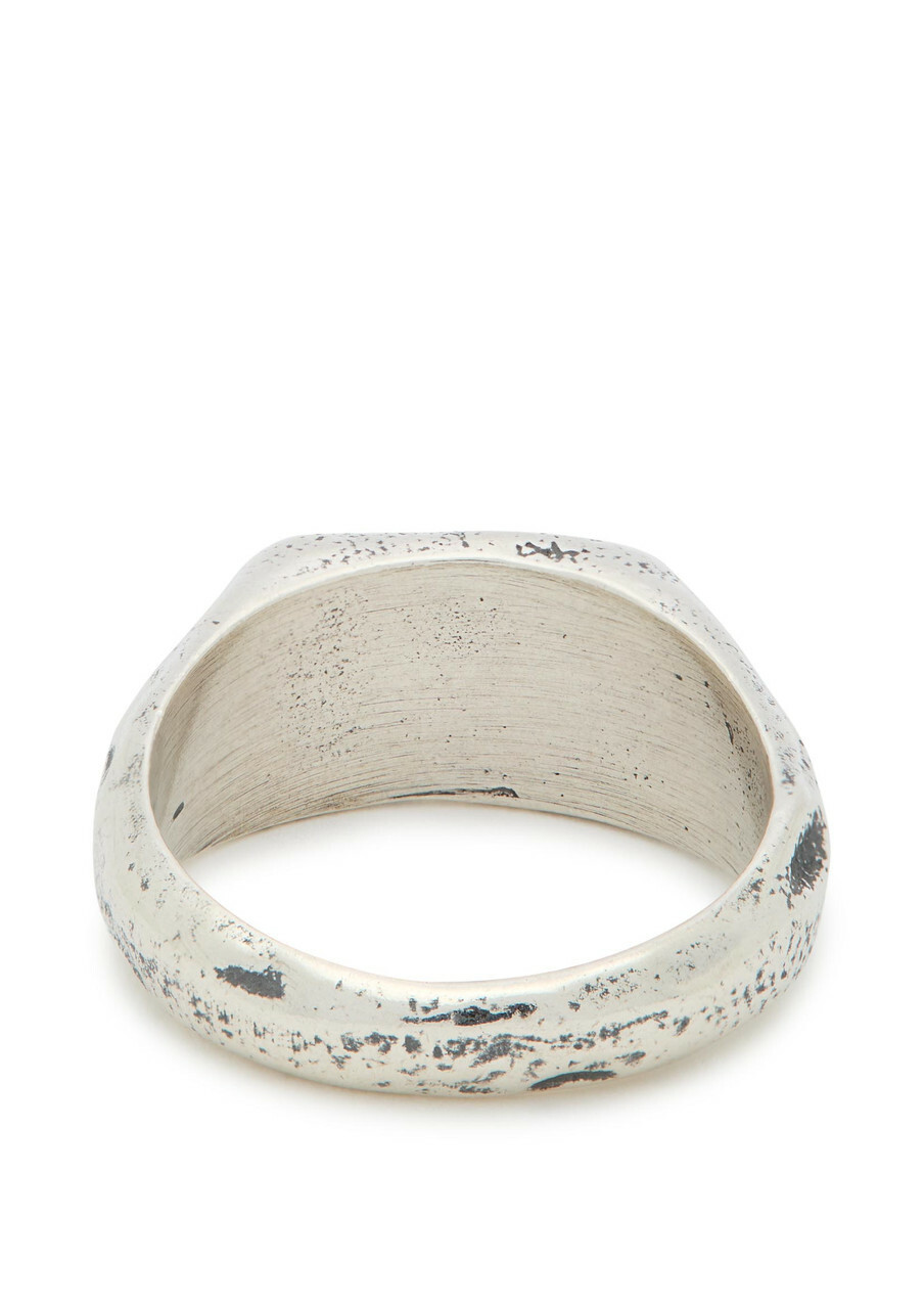 Twojeys Elongated Sterling Silver-plated Brass Signet Ring