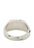 Twojeys Elongated Sterling Silver-plated Brass Signet Ring