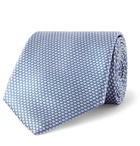 Giorgio Armani - 7.5cm Polka-Dot Silk-Jacquard Tie - Men - Light blue