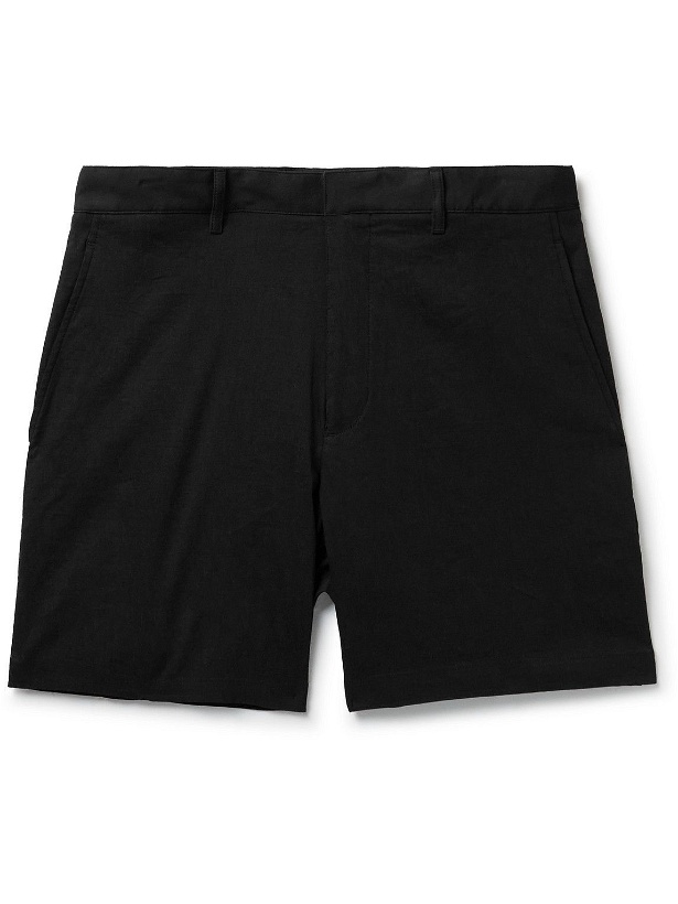 Photo: Theory - Curtis Straight-Leg Linen-Blend Shorts - Black