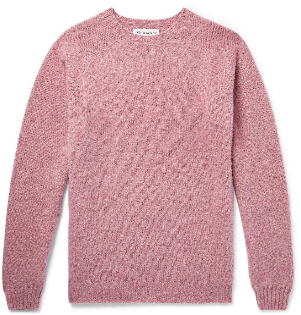 Officine Generale - Shetland Wool Sweater - Men - Pink Officine Generale