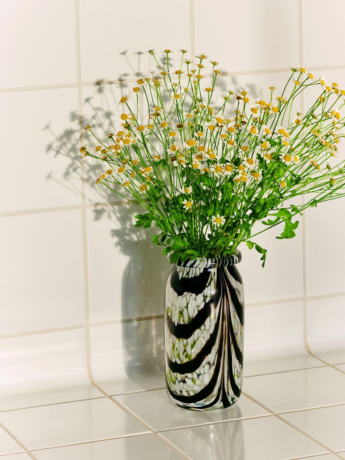 HAY Splash Xs Coffee Swirl Roll Neck Vase HAY