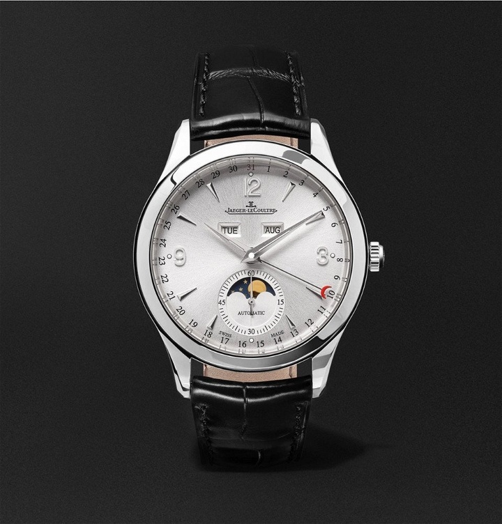 Photo: Jaeger-LeCoultre - Master Calendar Stainless Steel and Alligator Watch - Men - White