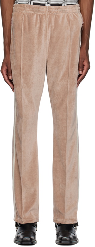 Photo: NEEDLES Beige Embroidered Track Pants