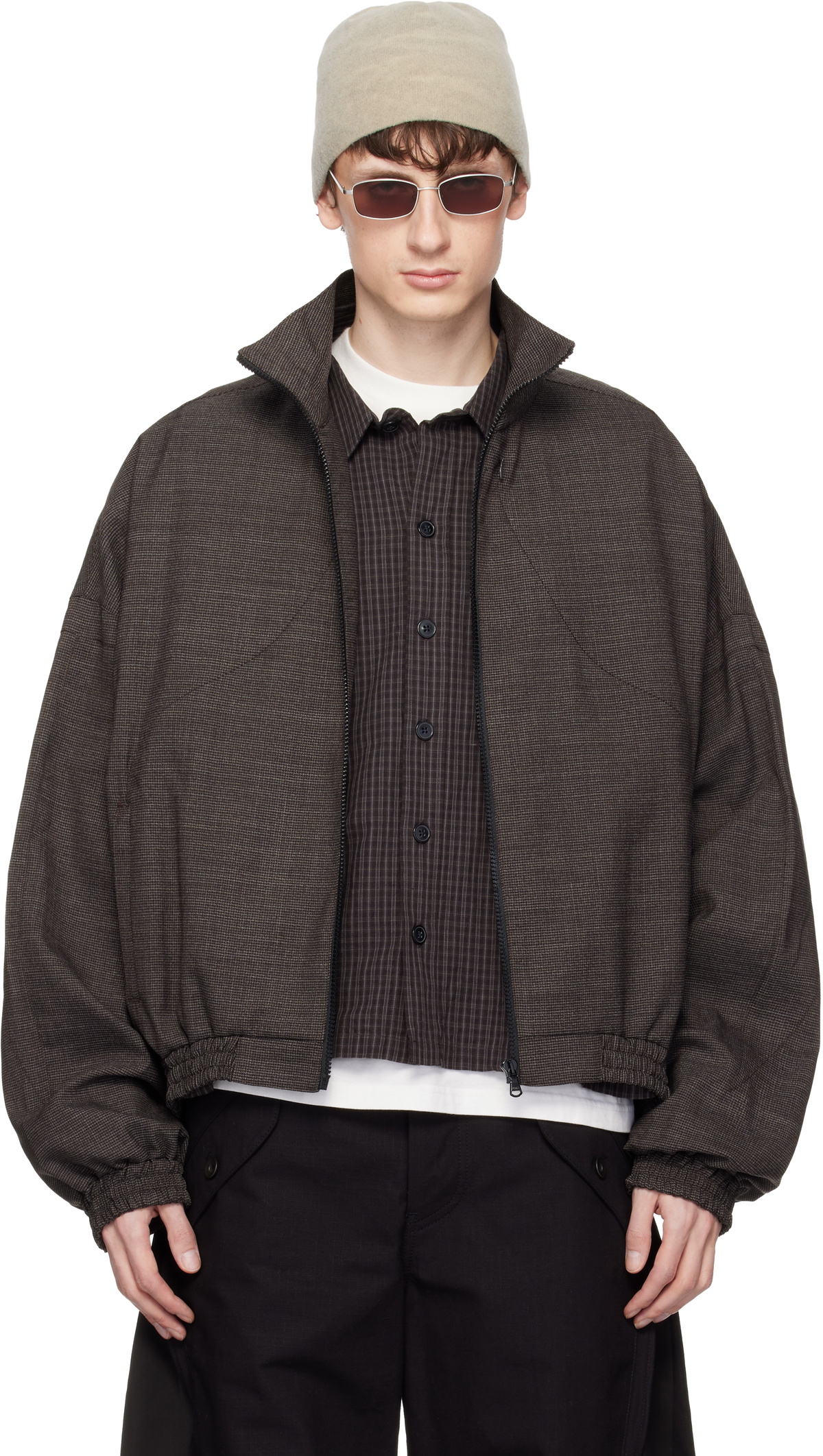 FFFPOSTALSERVICE Brown Vented OS Track Jacket
