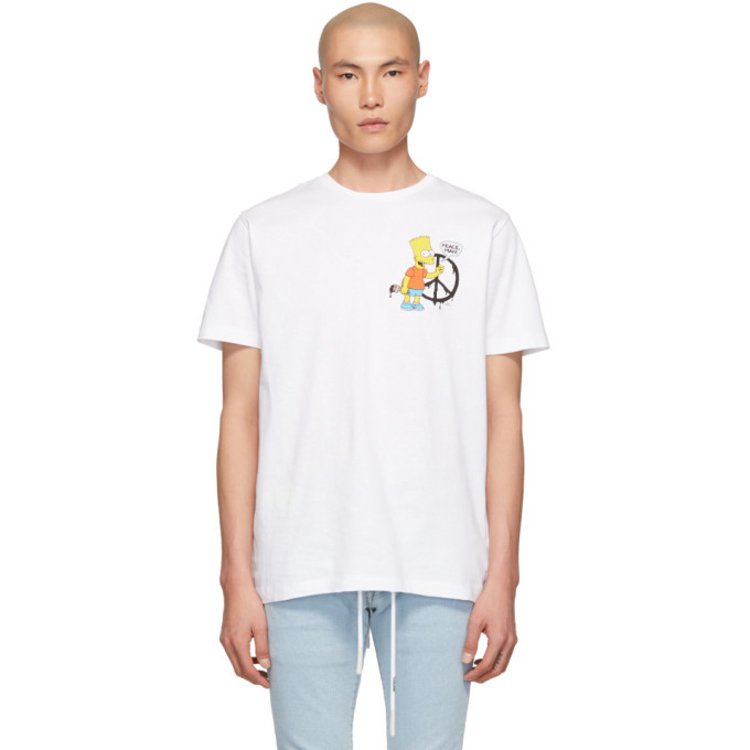 Photo: Off-White White Bart Peace Slim T-Shirt