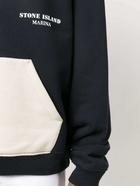 STONE ISLAND - Cotton Color-block Hoodie