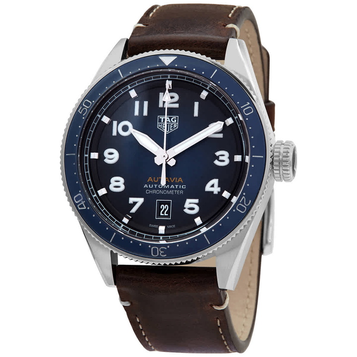 Photo: Tag Heuer Autavia Automatic Dark Blue Dial Mens Watch WBE5116.FC8266