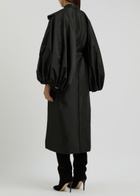Lovebirds Belted Taffeta Midi Dress Black