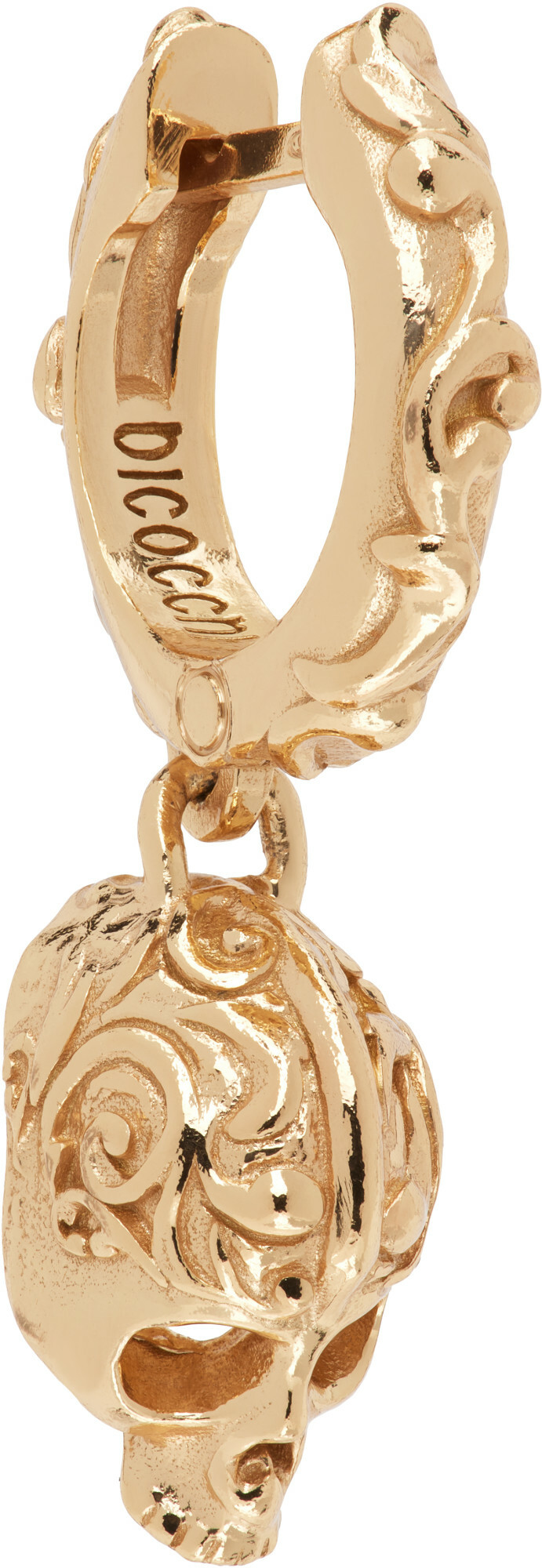 Emanuele Bicocchi Gold Skull Single Earring