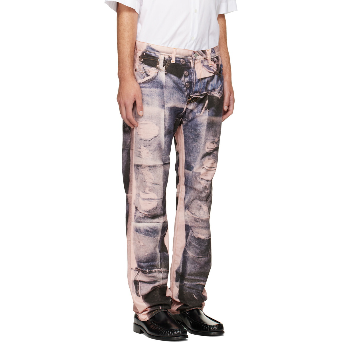 Acne Studios Pink Trompe-L'oeil 1996M Jeans