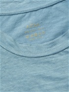 Altea - Lewis Stretch-Linen Jersey T-Shirt - Blue