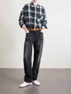 CELINE - Checked Cashmere Overshirt - Blue