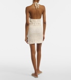 Anna Kosturova Filigree crochet cotton minidress