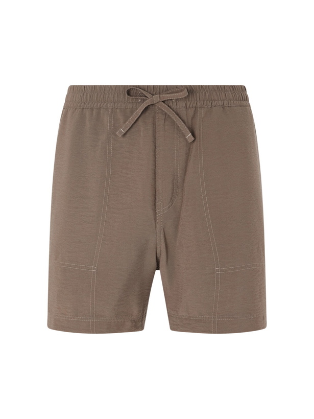 Photo: NN07 - Ryder 5971 Straight-Leg TENCEL™-Blend Drawstring Shorts - Brown