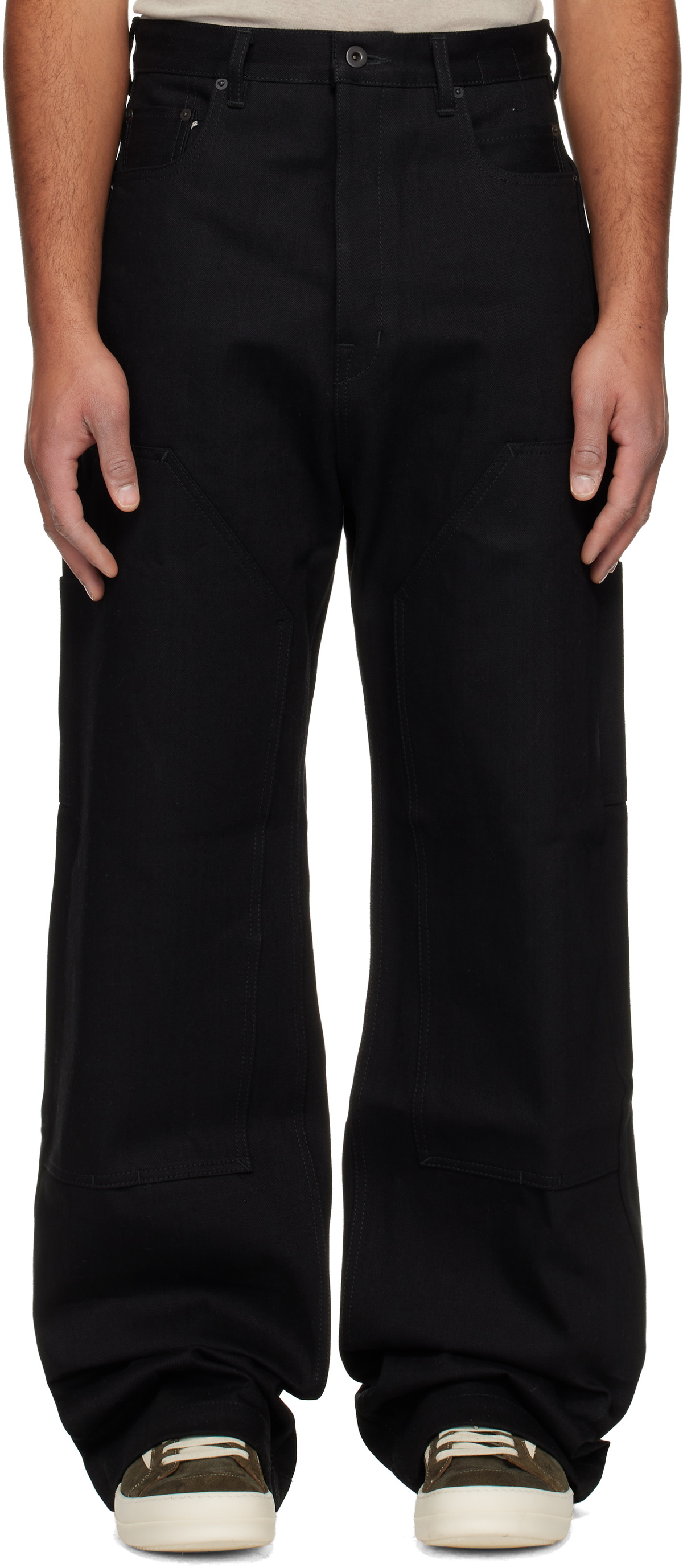 Rick Owens DRKSHDW Black Porterville Geth Belas Trousers Rick