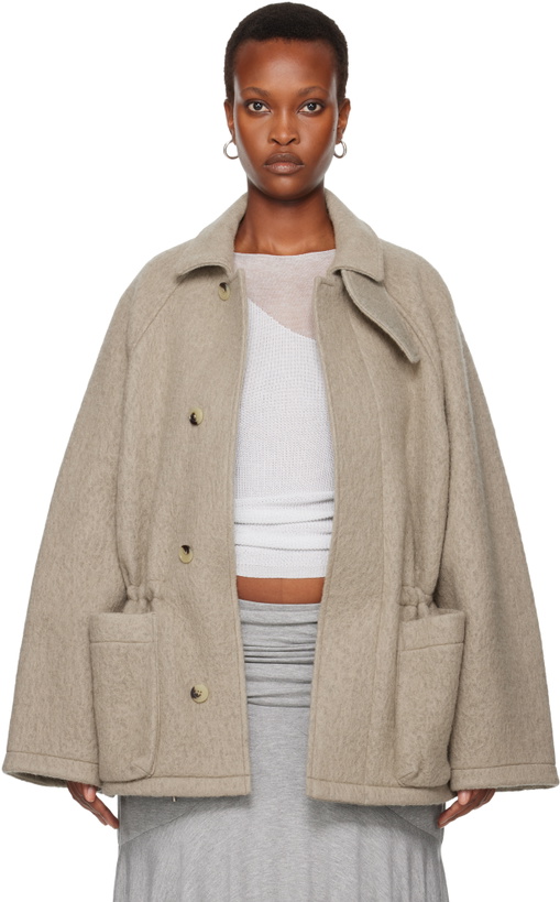 Photo: LE17SEPTEMBRE Taupe Wool Hunting Half Coat