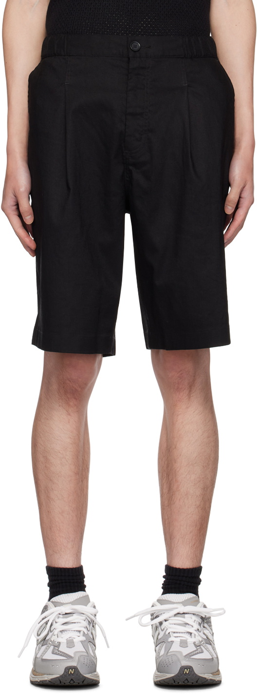 Reigning Champ Black Solotex Linen Pavilion 10 Shorts