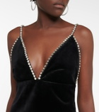 Dodo Bar Or Embellished velvet minidress