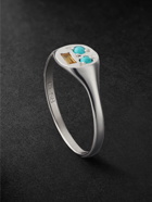 Seb Brown - Mask Silver, Citrine and Turquoise Ring - Silver