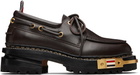 Thom Browne Brown Vitello Calf Hiking Leather Sole Boat Shoes