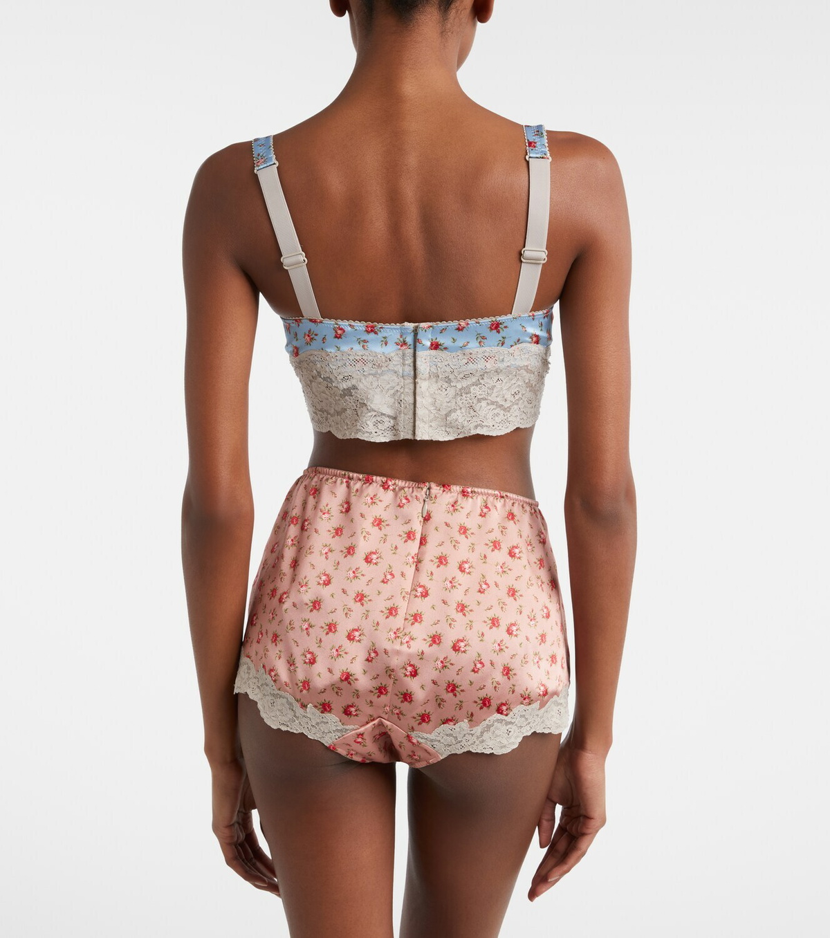Dolce&Gabbana Floral silk and cotton-blend briefs