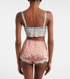 Dolce&Gabbana Floral silk and cotton-blend briefs
