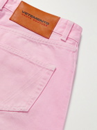 VETEMENTS - Flared Distressed Jeans - Pink