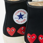 Comme des Garçons Play Men's x Converse Multi Heart High Top Sneak Sneakers in Black