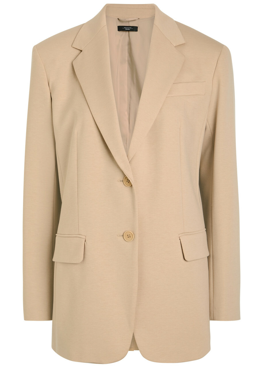 WEEKEND MAX MARA Nalut Linen Canvas Single Breast Blazer