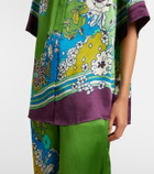 Alémais Nanci printen silk satin shirt