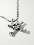 Gallery Dept. - Skull and Crossbone Small Silver Pendant Necklace