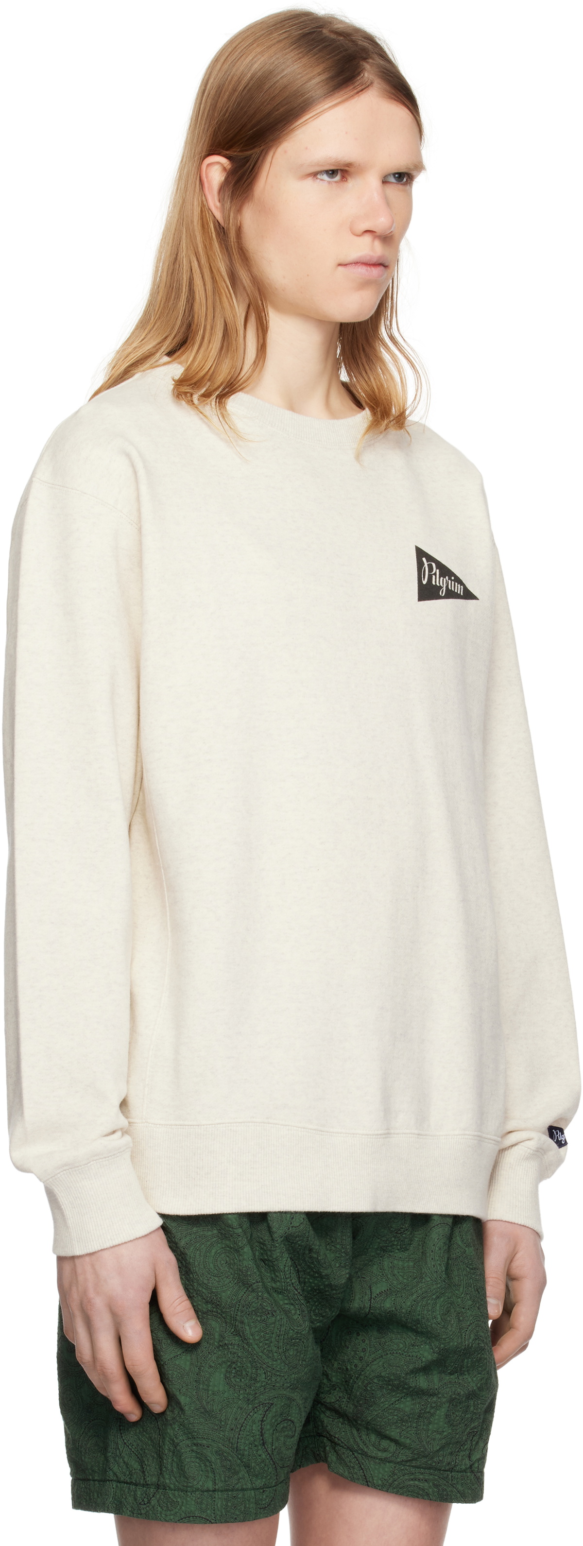 Pilgrim Surf + Supply Off-White Team Crew Sweatshirt