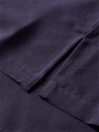 Loro Piana - Camp-Collar Washed-Silk Shirt - Blue