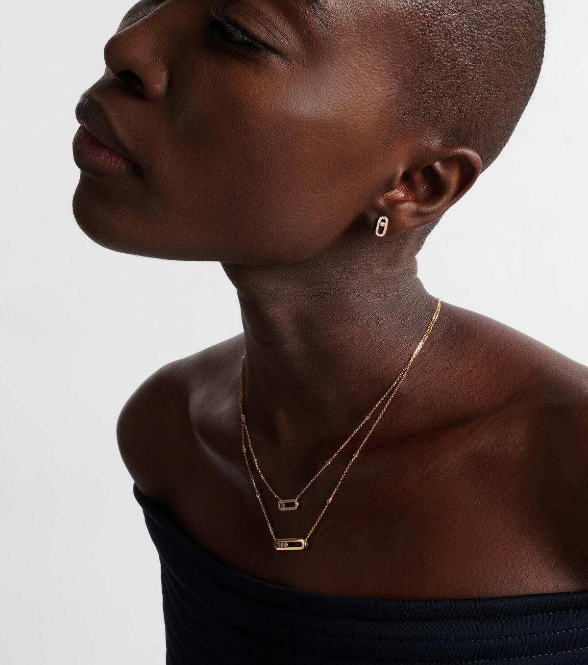 Messika Move Uno 18kt gold earrings with diamonds
