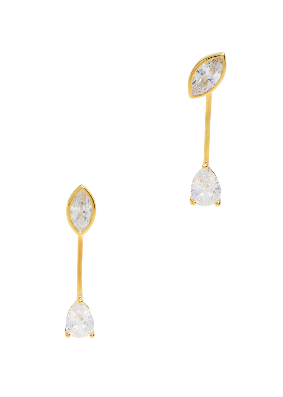 Anissa Kermiche Newly Weds Gold Vermeil Drop Earrings - One Size
