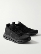 ON - Cloudnova 2 Stretch-Knit and Mesh Running Sneakers - Black