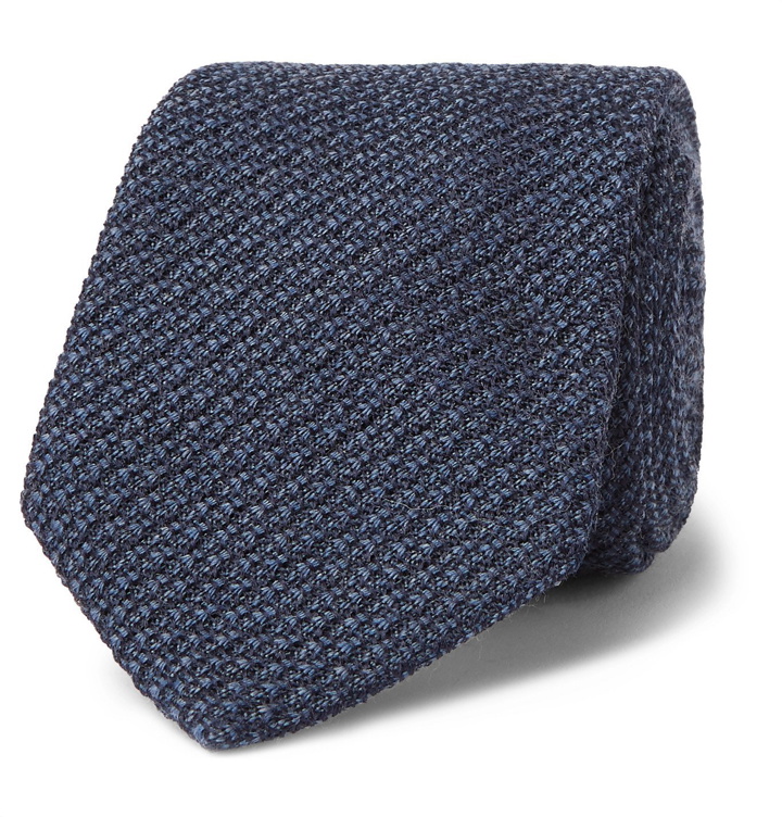 Photo: Canali - 8cm Wool and Silk-Blend Jacquard Tie - Blue