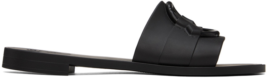 Moncler Black Open-Toe Sandals 22305160_53304000_600.jpg main image 4