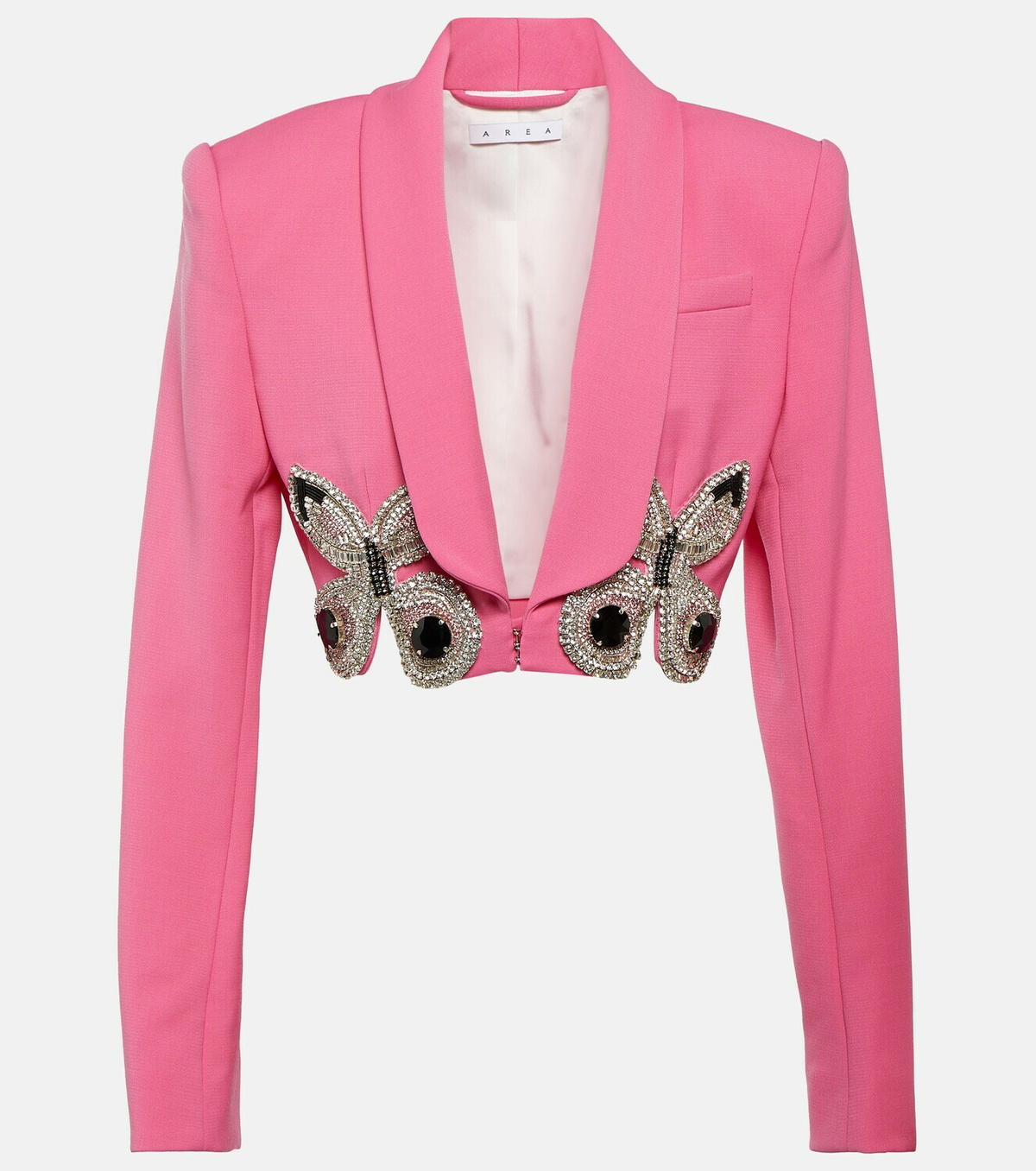 Embellished Cropped Blazer with Leaf Detailing main image 1