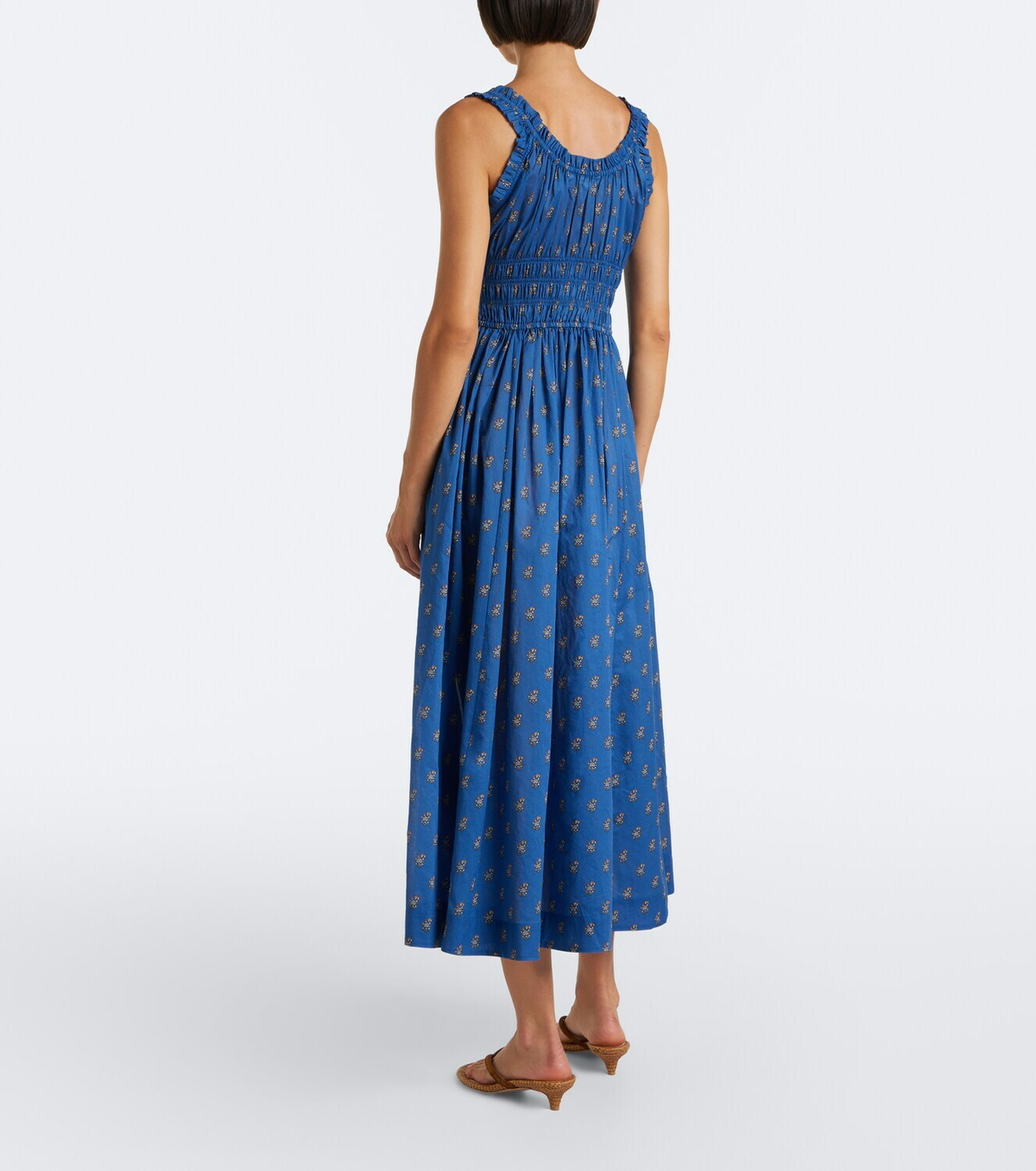 Dôen Emmaretta floral cotton midi dress